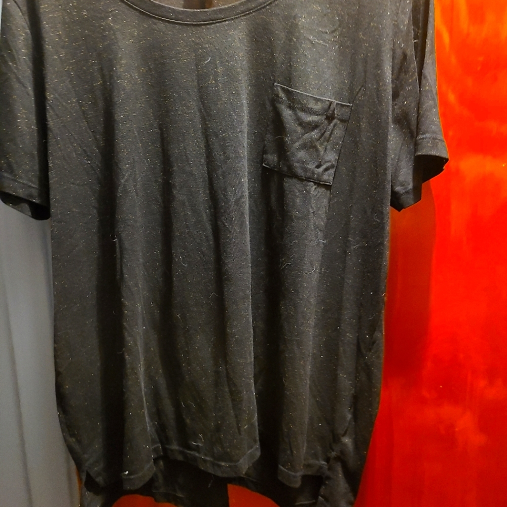 Faded glory black shirt with gold flecks